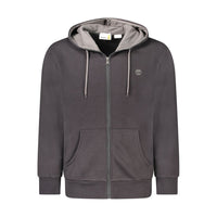 Timberland Black Cotton Pullover for Men with Hood and Zip
