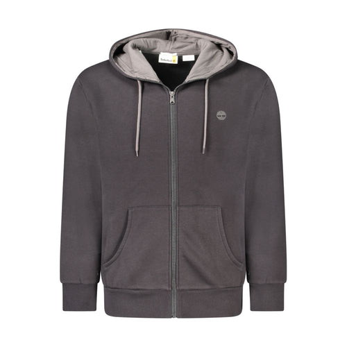 Timberland Black Cotton Pullover for Men with Hood and Zip
