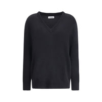 Jil Sander Schwarzer Woll-Sweatshirt