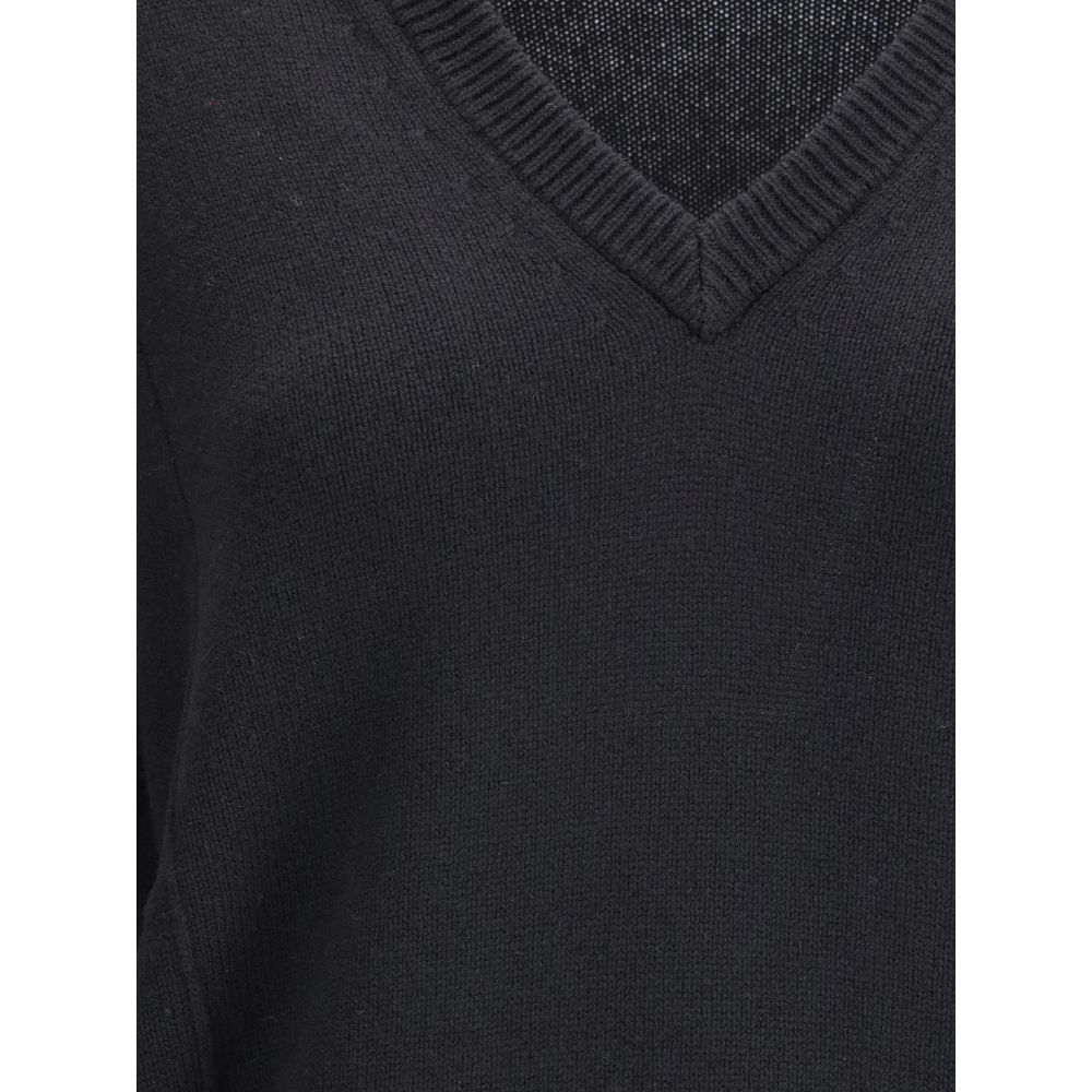 Jil Sander Schwarzer Woll-Sweatshirt