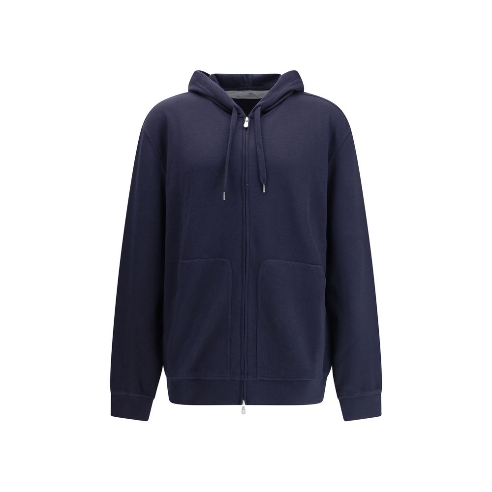 Brunello Cucinelli Blaues Kaschmir-Sweatshirt