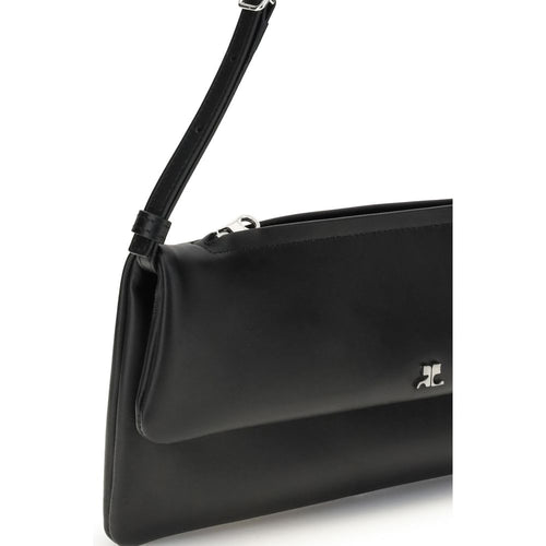 Courrèges Black Calfskin Bos Taurus Shoulder Bag