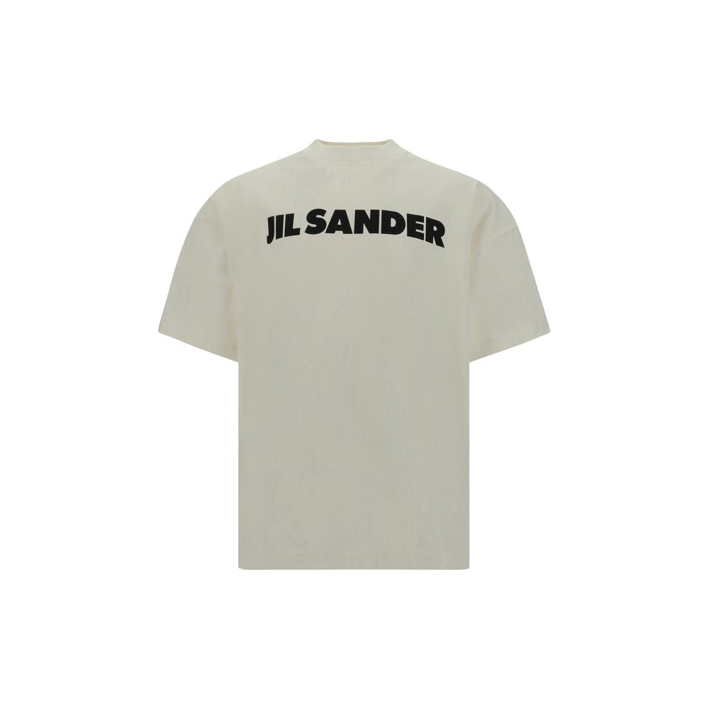 Jil Sander Baumwoll-T-Shirt in Weiß