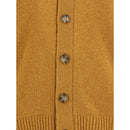 Brooksfield Gelber Fleece-Wollcardigan