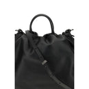 Brunello Cucinelli Black Calfskin Bos Taurus Shoulder Bag