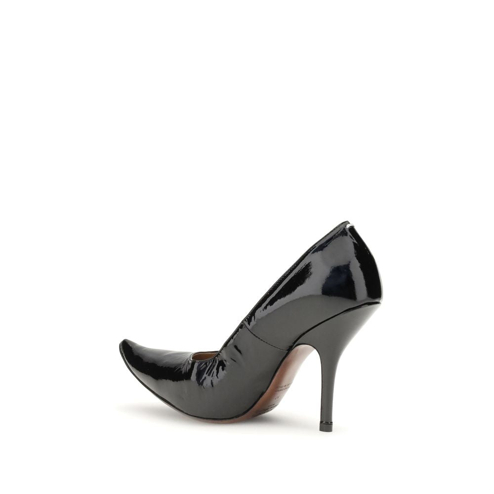Margiela Schwarze Kalbsleder-Bos-Taurus-Pumps mit hohem Absatz