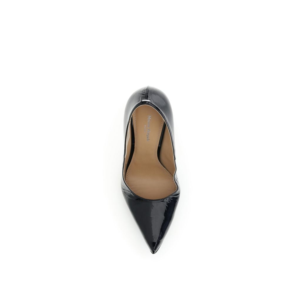 Margiela Schwarze Kalbsleder-Bos-Taurus-Pumps mit hohem Absatz