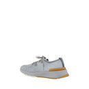 Brunello Cucinelli Graue Baumwoll-Sportschuhe