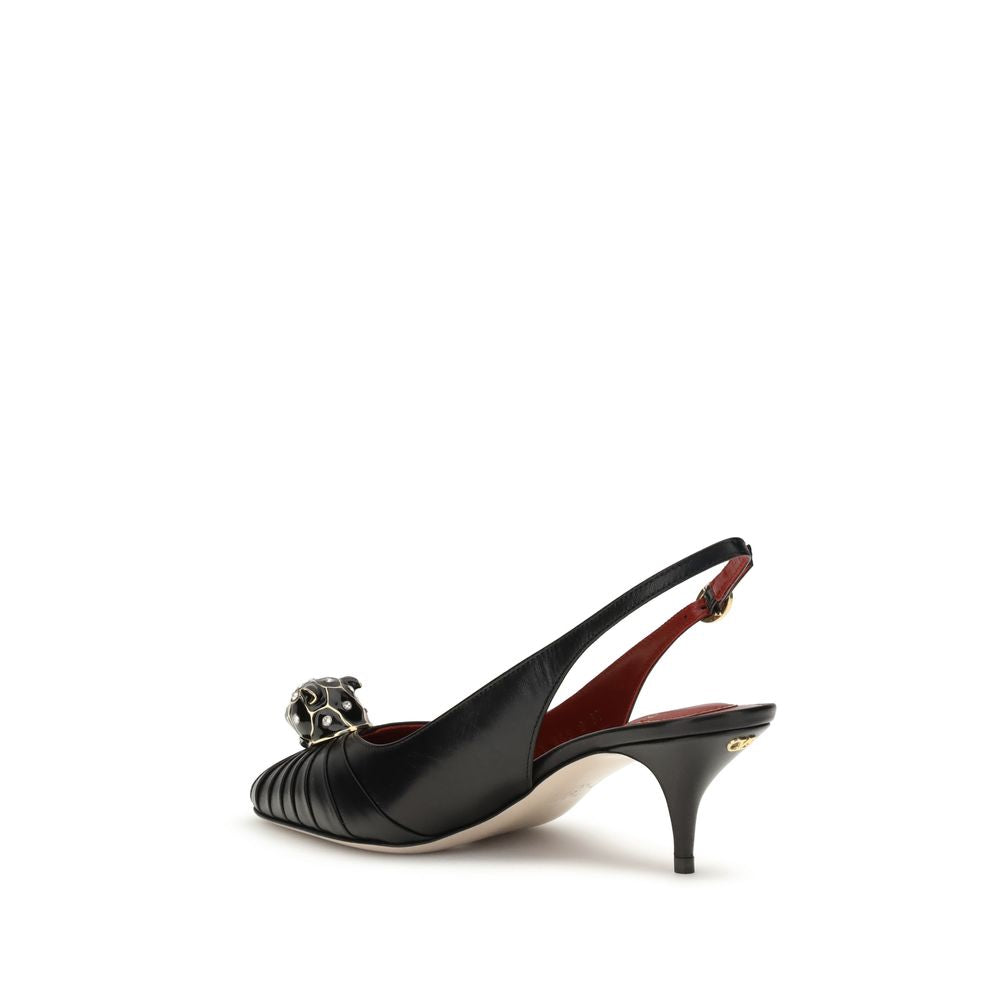 Valentino Garavani Schwarze Leder-Pumps mit hohem Absatz