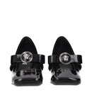 Versace Schwarze Leder Pumps mit mittlerem Absatz