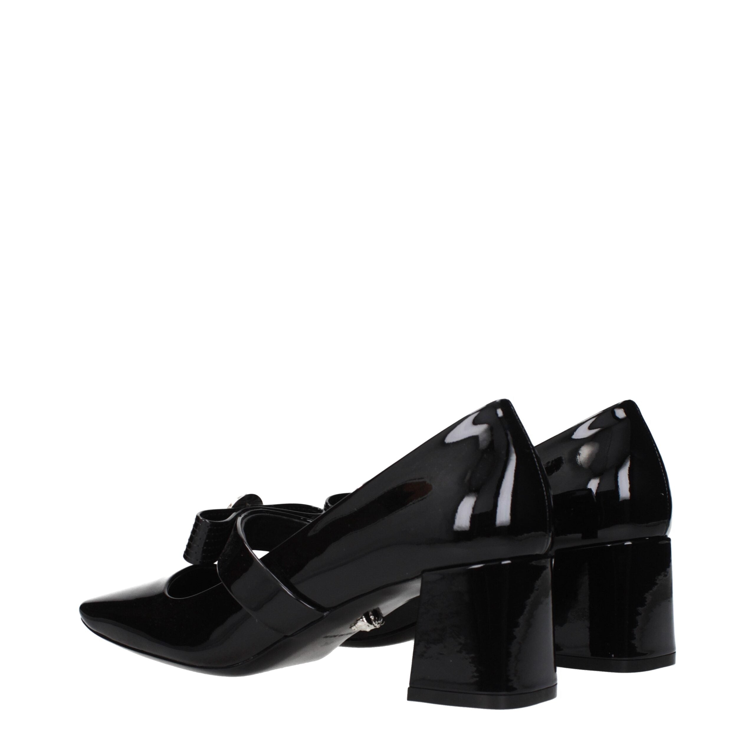 Versace Schwarze Leder Pumps mit mittlerem Absatz