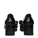 Versace Schwarze Leder Pumps mit mittlerem Absatz