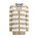 Max Mara wool cardigan made of fleece in multicolor
