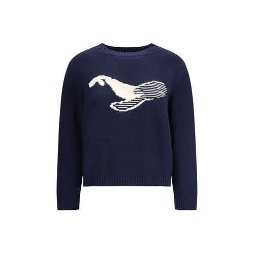 Max Mara Baumwoll-Sweatshirt in Blau
