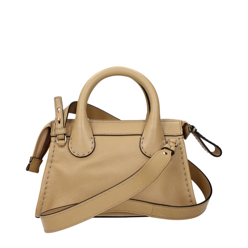 Chloé Beigefarbene Lederhandtasche