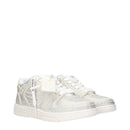 Off-White Beigefarbene Leder-Sneaker mit niedrigem Schaft