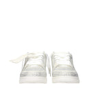 Off-White Beigefarbene Leder-Sneaker mit niedrigem Schaft
