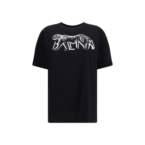 Balmain Schwarzes Baumwoll-T-Shirt