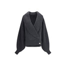 Balmain Grauer Woll-Sweatshirt