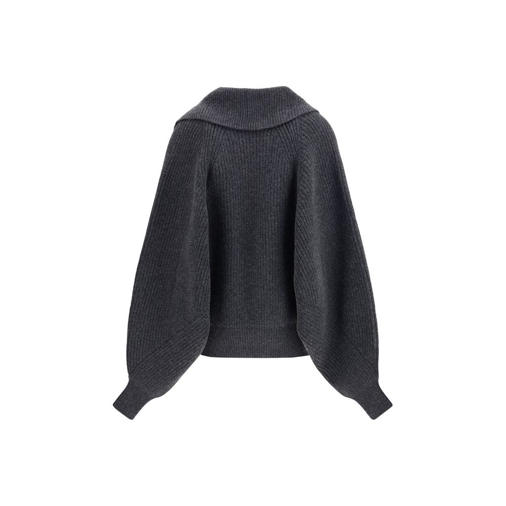 Balmain Grauer Woll-Sweatshirt
