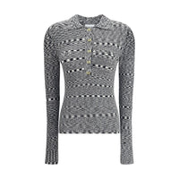 Ganni Schwarzes Viskose-Poloshirt