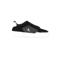 Calvin Klein Schwarzes Leder Herren Sneaker