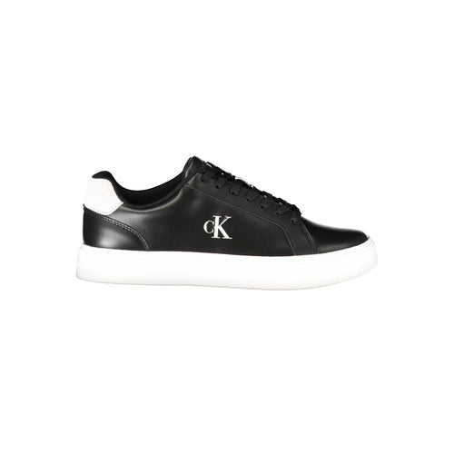 Calvin Klein Schwarzes Leder Herren Sneaker