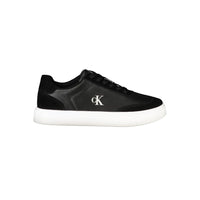Calvin Klein Schwarzes Leder Herren Sneaker