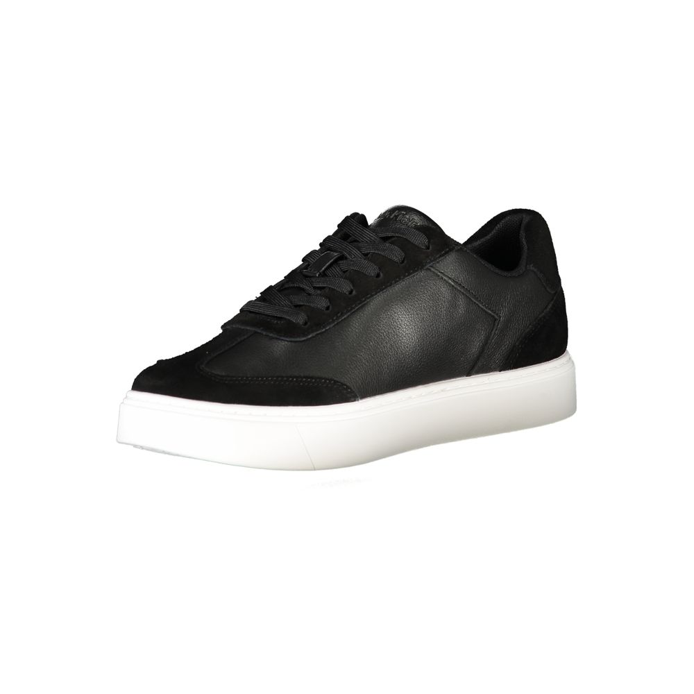Calvin Klein Schwarzes Leder Herren Sneaker