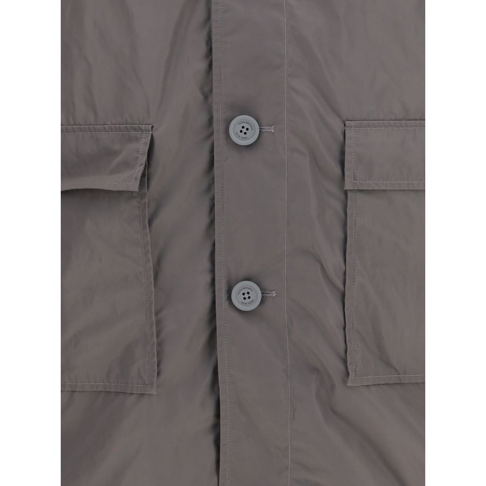 Thom Browne Brauner Polyester Trenchcoat