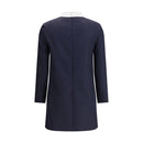 Thom Browne Blaues Freizeitkleid aus Fleece-Wolle