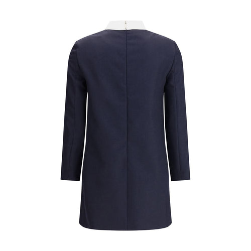 Thom Browne Blaues Freizeitkleid aus Fleece-Wolle