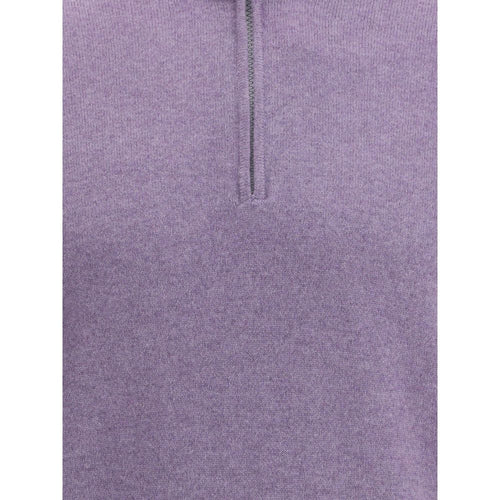 Brunello Cucinelli Lila Kaschmir-Pullover aus reinem Kaschmir