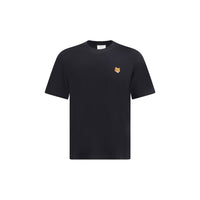 Maison Kitsuné Baumwoll-T-Shirt in Schwarz