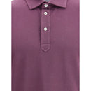 Brunello Cucinelli Baumwoll-Poloshirt in Violett