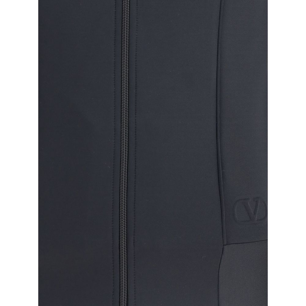 Valentino Schwarzer Polyester-Kapuzenpullover