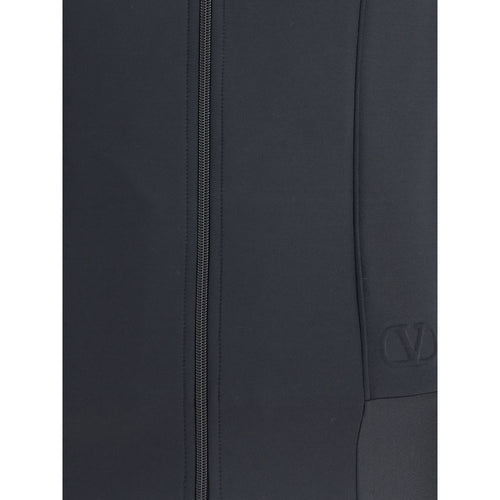 Valentino Schwarzer Polyester-Kapuzenpullover