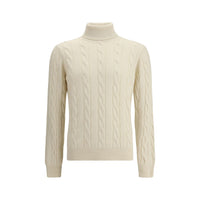 Aragona Cashmere Weißer Kaschmir-Rollkragenpullover