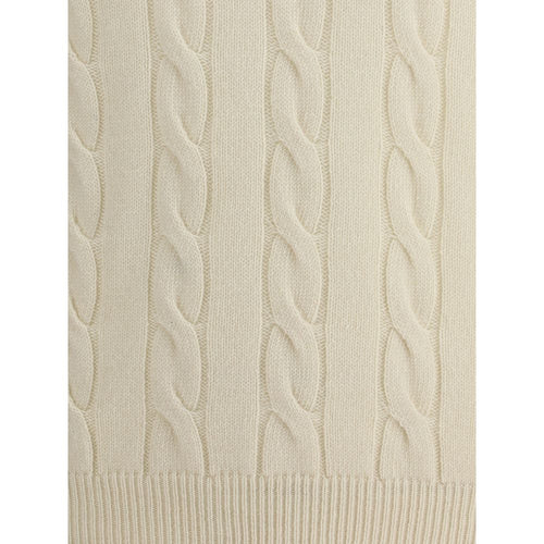 Aragona Cashmere Weißer Kaschmir-Rollkragenpullover