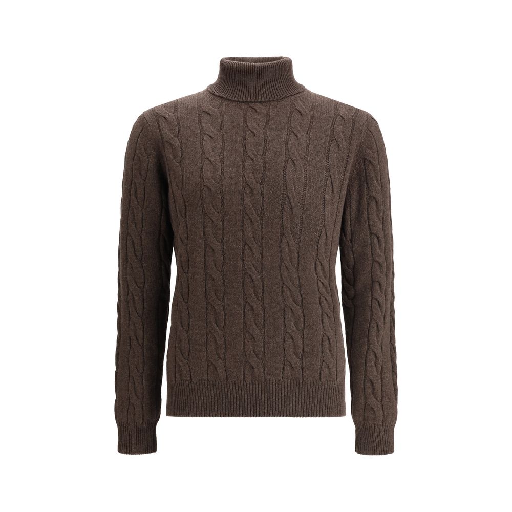 Aragona Cashmere Brauner Kaschmir-Rollkragenpullover