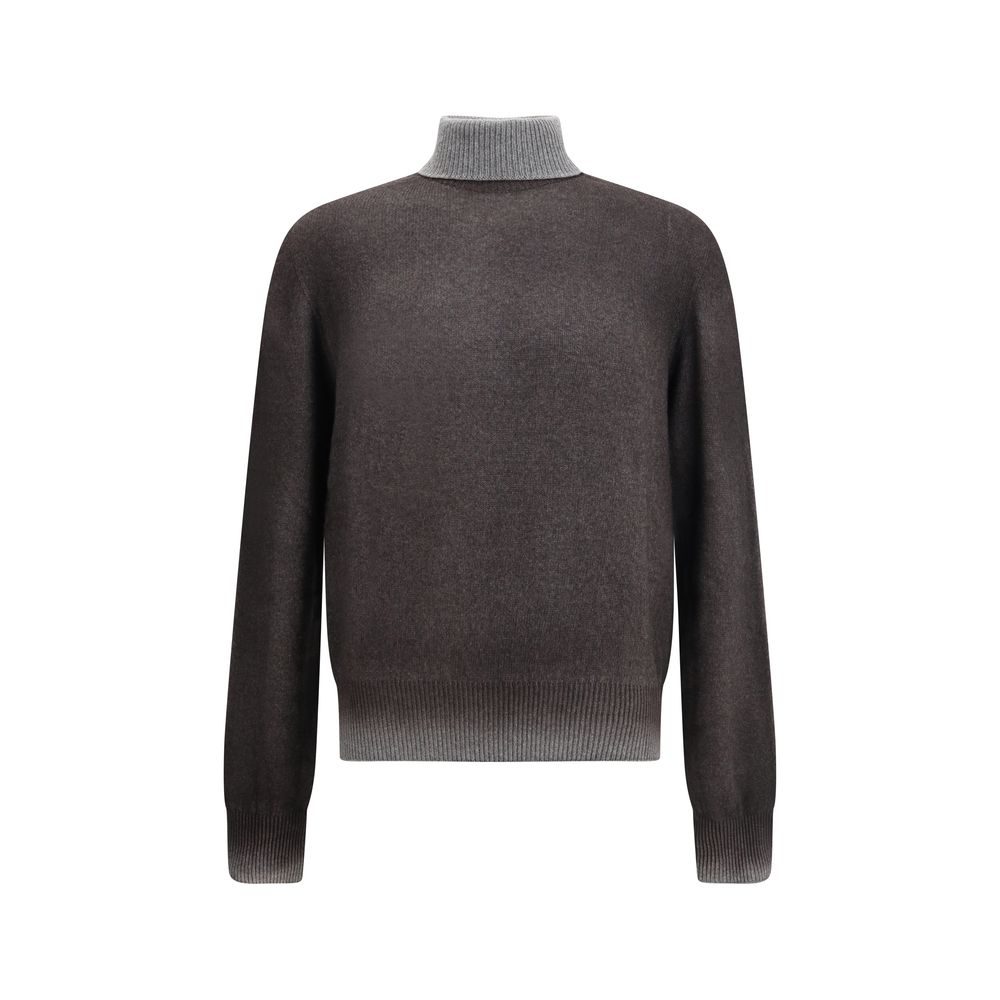 Aragona Cashmere Grauer Kaschmir-Rollkragenpullover