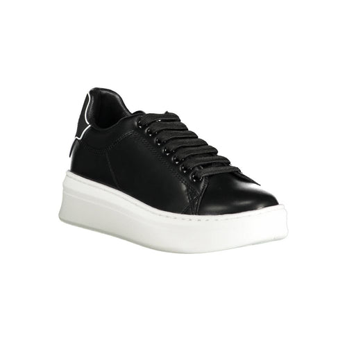 Gaelle Paris Black Polyethylene Sneaker
