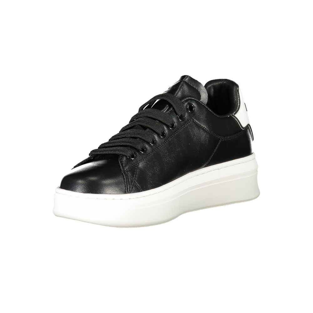 Gaelle Paris Black Polyethylene Sneakers