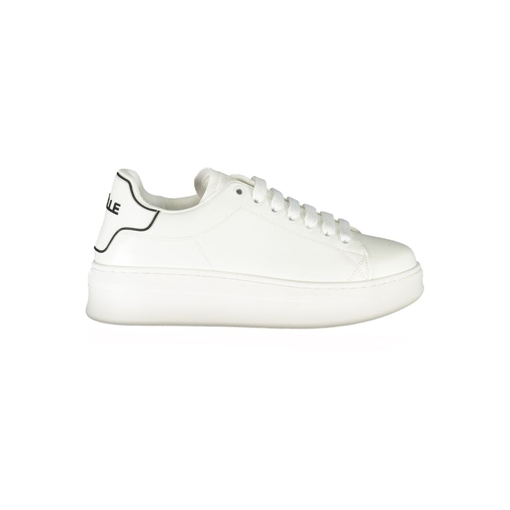 Gaelle Paris White Polyethylene Sneakers