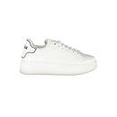 Gaelle Paris White Polyethylene Sneakers
