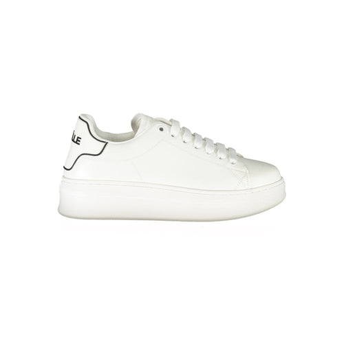 Gaelle Paris White Polyethylene Sneakers