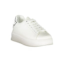 Gaelle Paris White Polyethylene Sneakers