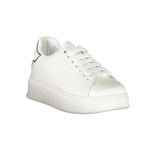 Gaelle Paris White Polyethylene Sneakers