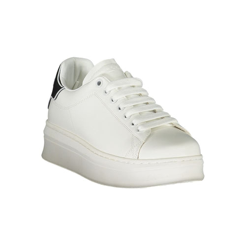 Gaelle Paris White Polyethylene Sneakers