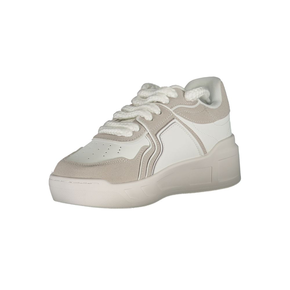 Gaelle Paris White Polyester Sneakers